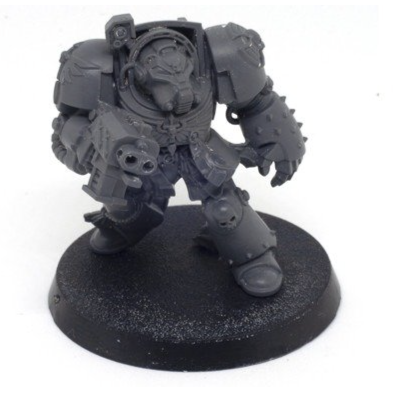 Unpainted Space Marine miniature ready for upload