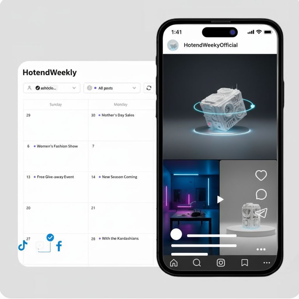 Social media export interface